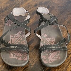Merrell Sandals Women’s Sandspur Slate Gray Leather Comfort Strappy 9 M